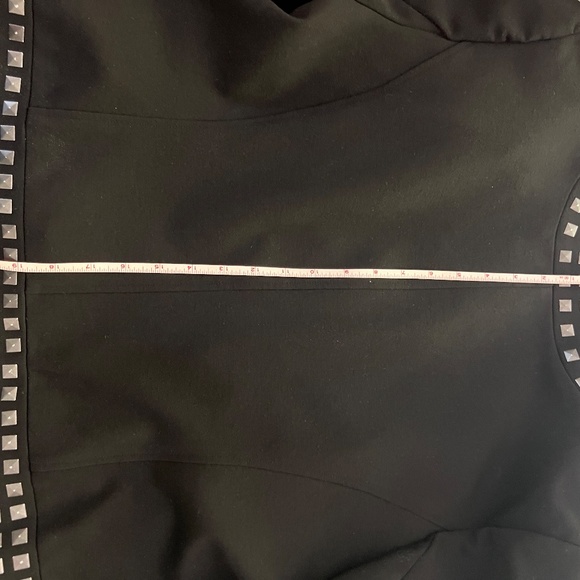 Women's Short Jacket, Black with Metallic Square Accents, Size XL - Picture 7 of 11